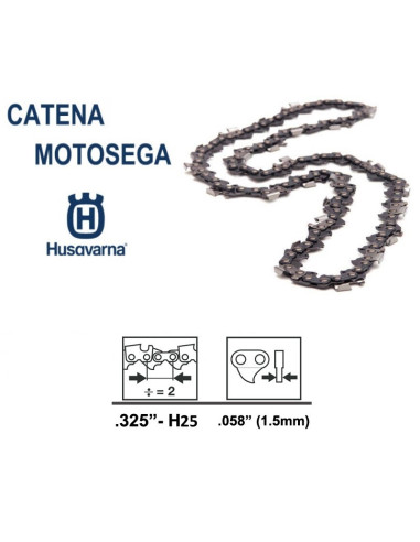 Catena motosega Husqvarna - H25 - 325 1,5 mm