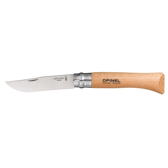 Coltello Opinel N°10 Inox: Lama 10cm, Manico Faggio | Guru Garden