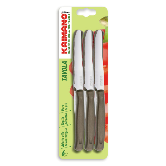 Set 6 Coltelli da Tavola Inox Dentati 11cm | Guru Garden