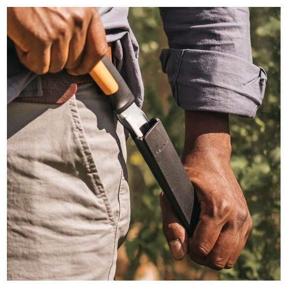 Coltello Fisso Professionale 15cm Nero e Giallo | Guru Garden