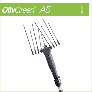 Minelli OlivGreen A5 - Abbacchiatore scuotiolive elettrico 12V con asta telescopica e cavo 14 m - produzione 85/105 kg/h